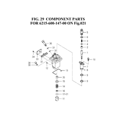 COMPONENT PARTS FOR 6215-600-147-00 ON Fig 21 spare parts