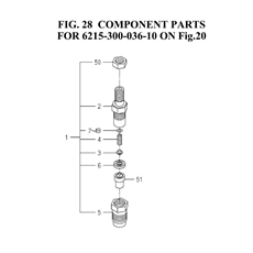 COMPONENT PARTS FOR 6215-300-036-10 ON fig.20 spare parts