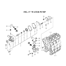 WATER PUMP (6004-420D-0100) spare parts