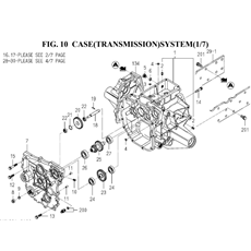 CASE(TRANSMISSION)SYSTEM(1/7)(1845-201-0100) spare parts
