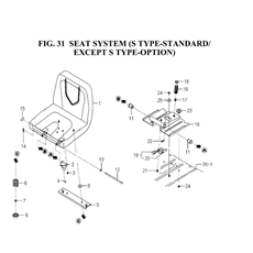 SEAT SYSTEM (S TYPE-STANDARD/EXCEPT S TYPE-OPTION) spare parts