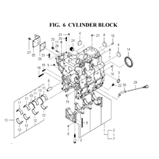 CYLINDER BLOCK (6003-202D-0100) spare parts