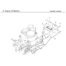 ENGINE (3) BATTERY spare parts