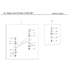 OPTION SET (5) KNIFE (114A) SET spare parts