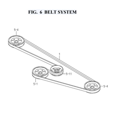 FIG. 6 BELT SYSTEM spare parts