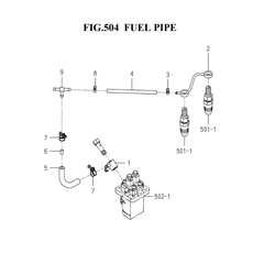FUEL PIPE(6003-550V-0100) spare parts