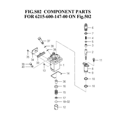 COMPONENT PARTS FOR (6215-600-147-0C ON FIG.502) spare parts