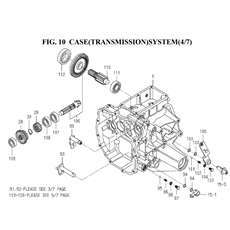 CASE(TRANSMISSION)SYSTEM(4/7)(1845-201-0100) spare parts