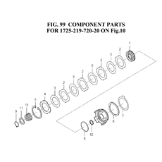 COMPONENT PARTS FOR 1725-219-720-20 ON FIG.10(1725-219-720-2C) spare parts