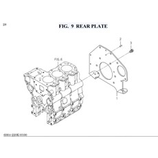 FIG. 9 REAR PLATE spare parts