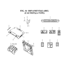 ORNAMENT & LABEL(CAUTION)(A TYPE) spare parts