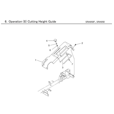 OPERATION (8) CUTTING HEIGHT GUIDE spare parts