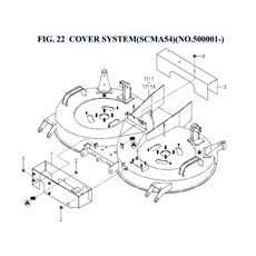 FIG. 22 COVER SYSTEM(SCMA54)(NO.500001-) spare parts