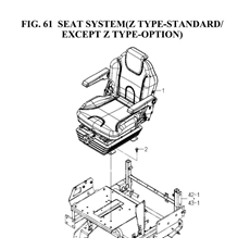 SEAT SYSTEM(Z TYPE-STANDARD/EXCEPT Z TYPE-OPTION) spare parts