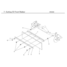 CUTTING (5) FRONT RUBBER spare parts