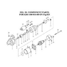COMPONENTS PARTS FOR 6281-100-014-00 Fig.025 spare parts