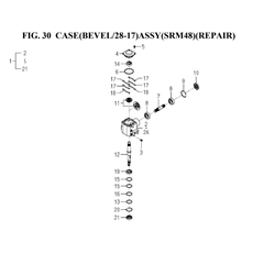CASE(BEVEL/28-17)ASSY(SRM48)(REPAIR)(8595-201Q-0100) spare parts
