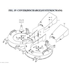 FIG. 19 COVER(DISCHARGE)SYSTEM(SCMA54) spare parts