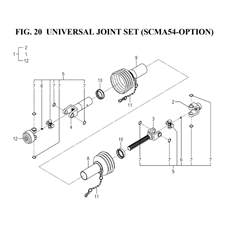 UNIVERSAL JOINT SET (SCMA54-OPTION)(8665-101Z-0100) spare parts