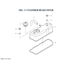 FIG. 3 CYLINDER HEAD COVER spare parts
