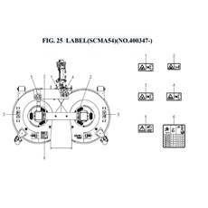FIG. 25 LABEL(SCMA54)(NO.400347- spare parts
