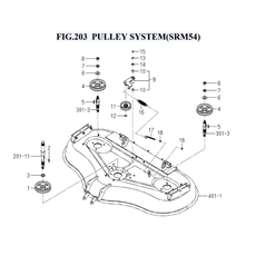 FIG.203 PULLEY SYSTEM(SRM54) spare parts