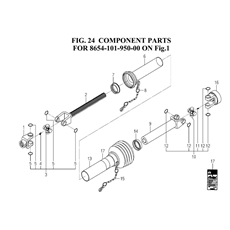 COMPONENT PARTS FOR 8654-101-950-00 ON FIG.1(8654-101-950-0B) spare parts