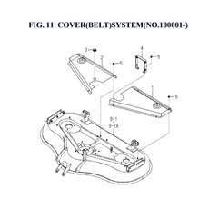 FIG. 11 COVER(BELT)SYSTEM(NO.100001-) spare parts