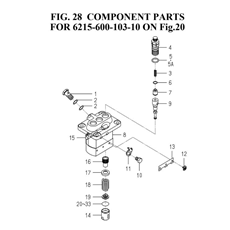 COMPONENT PARTS FOR (6215-600-103-10,10 ON FIG 20) spare parts