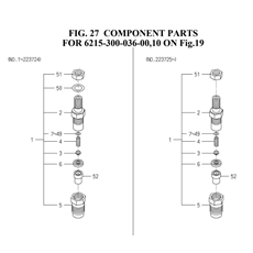 COMPONENT PARTS FOR (6215-300-036-00,10 ON FIG 19) spare parts