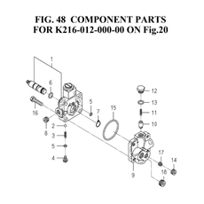 COMPONENT PARTS FOR K216-012-000-00 ON FIG.20(K216-012-000-0A) spare parts