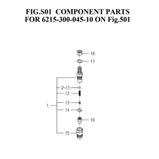 COMPONENT PARTS FOR (6215-300-045-10)ON FIG.501) spare parts