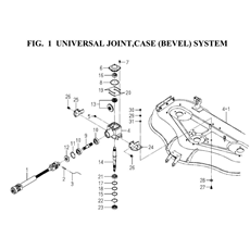 UNIVERSAL JOINT, CASE(BEVEL)SYSTEM(8658-101D-0100,8658-201F-0100) spare parts