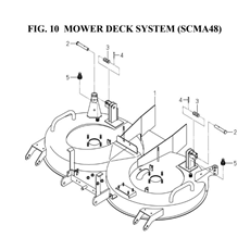 MOWER DECK SYSTEM (SCMA48)(8663-402A-0100) spare parts