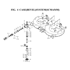 CASE(BEVEL)SYSTEM(SCMA54M)(8665-201-0100) spare parts