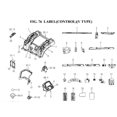 LABEL(CONTROL)(V TYPE)(1845-902B-0100) spare parts