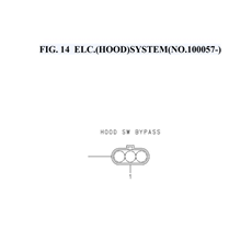 FIG. 14 ELC.(HOOD)SYSTEM(NO.100057-) spare parts