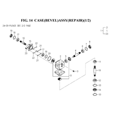 CASE(BEVEL)ASSY(REPAIR)(1/2) spare parts