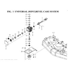 UNIVERSAL JOINT, BEVEL CASE SYSTEM spare parts