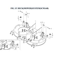 FIG. 15 DECK(MOWER)SYSTEM(SCMA48) spare parts