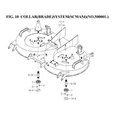 FIG. 10 COLLAR(BRADE)SYSTEM(SCMA54)(NO.500001-) spare parts