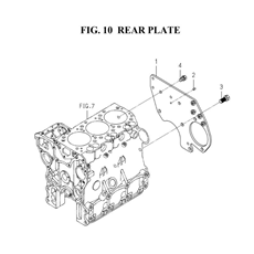 REAR PLATE (6005-220E-0100) spare parts