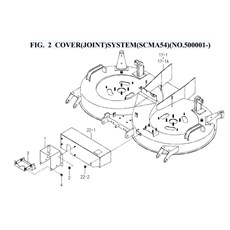 FIG. 2 COVER(JOINT)SYSTEM(SCMA54)(NO.500001-) spare parts