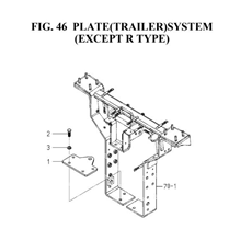 PLATE(TRAILER)SYSTEM(EXCEPT R TYPE)(1836-521-0100) spare parts