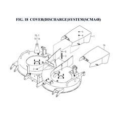 FIG. 18 COVER(DISCHARGE)SYSTEM(SCMA48) spare parts