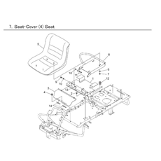 SEAT COVER (4) SEAT spare parts