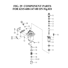 COMPONENT PARTS FOR 6215-600-147-00 ON Fig.021 spare parts