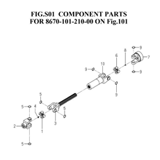 COMPONENT PARTS FOR 8670-101-210-00 ON FIG.101(8670-101-210-0D) spare parts