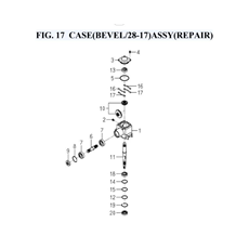 FIG. 17 CASE(BEVEL/28-17)ASSY(REPAIR) spare parts
