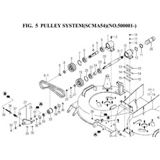FIG. 5 PULLEY SYSTEM(SCMA54)(NO.500001-) spare parts